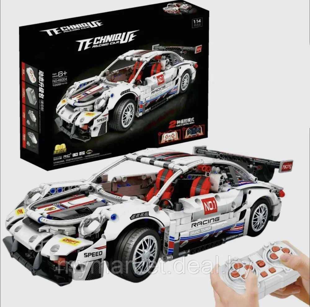 Конструктор для детей гоночная машина Porsche на пульте управления 1228 деталей аналог Лего - фото 1 - id-p224461668