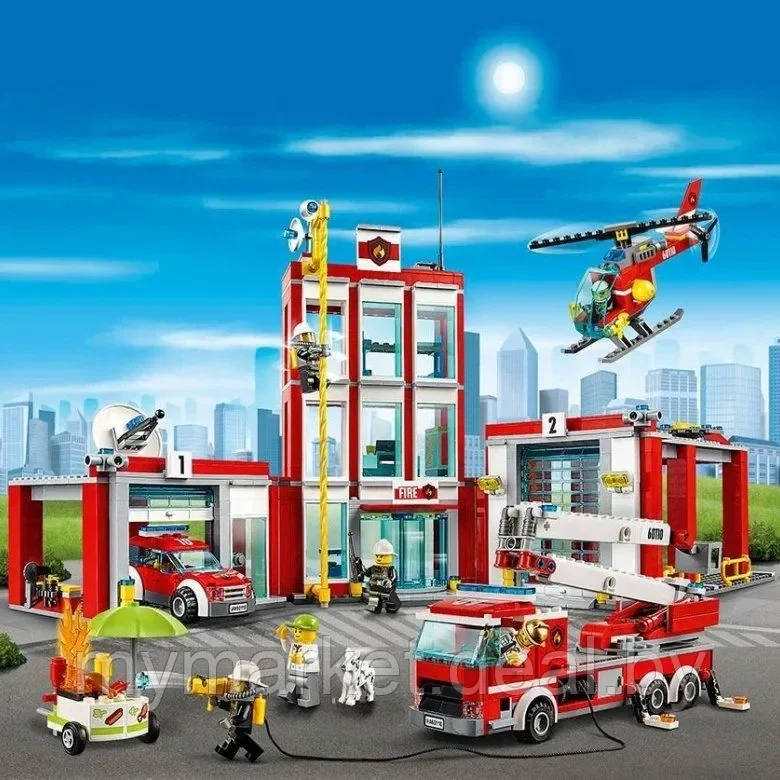 Конструктор для детей City пожарная часть 919 деталей аналог Лего - фото 1 - id-p224461675