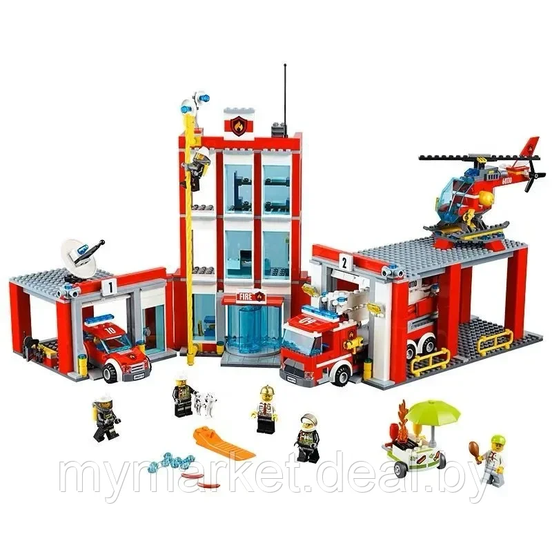 Конструктор для детей City пожарная часть 919 деталей аналог Лего - фото 2 - id-p224461675