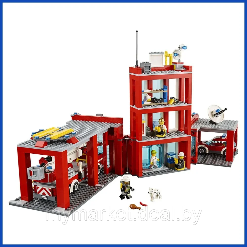 Конструктор для детей City пожарная часть 919 деталей аналог Лего - фото 3 - id-p224461675