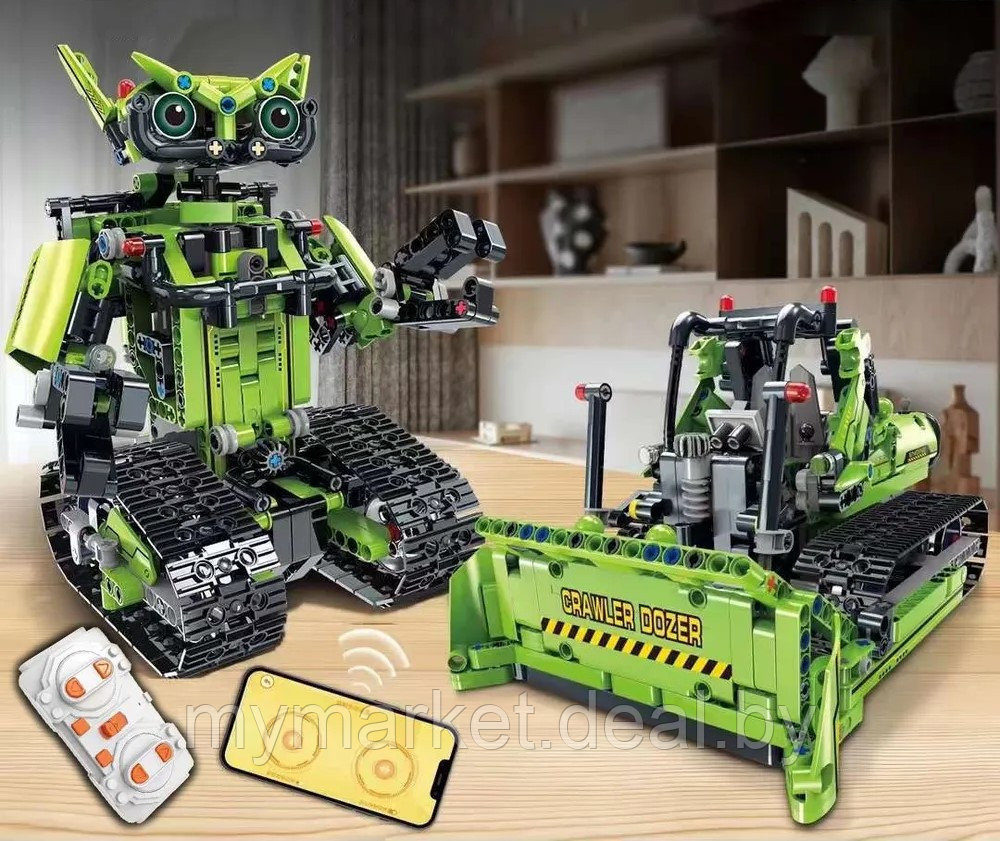 Конструктор для детей Робот трансформер 2в1 на пульте управления 763 деталей аналог Лего - фото 2 - id-p224461681