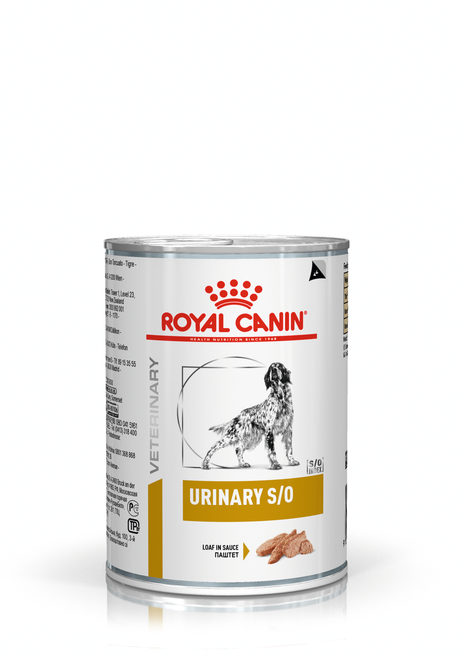 Royal Canin Urinary S/O, влажный диетический корм (паштет) для взрослых собак , 410г., (Австрия) - фото 1 - id-p224463646