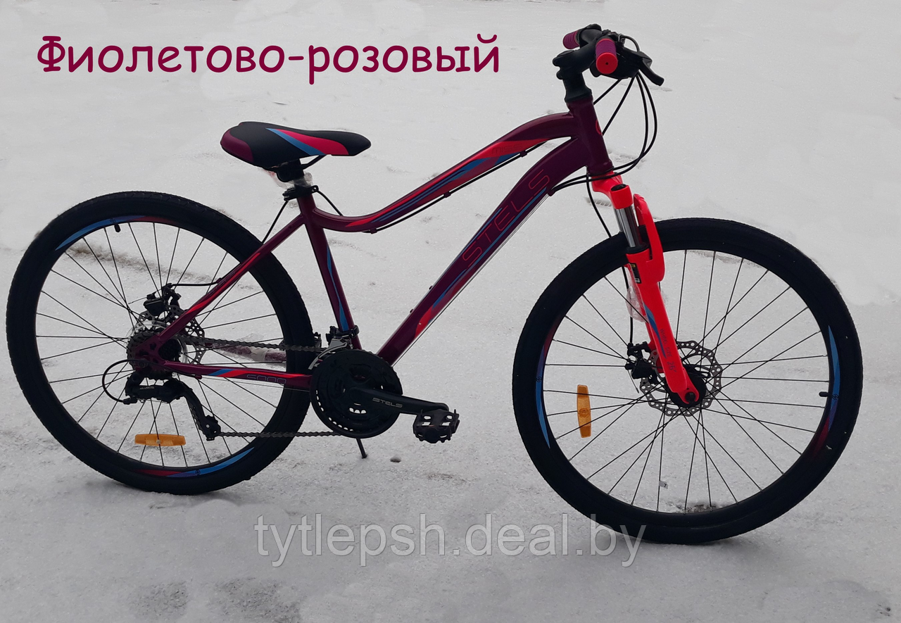 Велосипед Stels Miss 5000 V 26 K010 2022 (фиолетово розовый) - фото 3 - id-p152050680