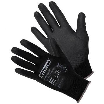 Перчатки черные из полиэстра с черным нитриловым покрытием (р.XL (10)