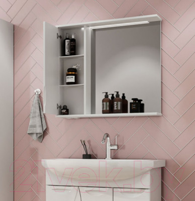 Шкаф с зеркалом для ванной Volna Adel 70 L - фото 6 - id-p224474167