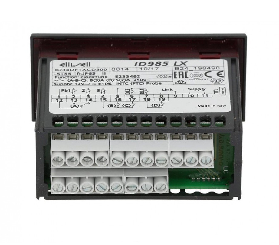 Контроллер Eliwell ID 985 LX/СК 12V (трансформатор + датчики) ID34YF1XCD32K ID34YF1XCD304 - фото 3 - id-p224476037