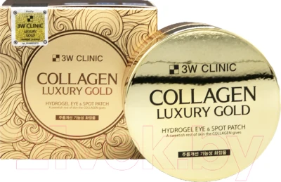 Патчи под глаза 3W Clinic Collagen Luxury Gold Hydrogel Eye&Spot Patch - фото 1 - id-p224475476