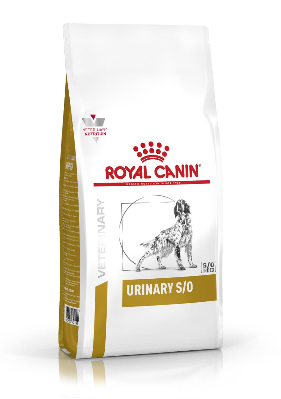 Сухой корм-диета Royal Canin Urinary S/O для собак крупных пород при лечении мочекаменной болезни 2кг.