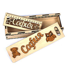 Именной пенал с линейкой