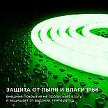 Светодиодная лента для бани и сауны 5м, 24В, СТ, 14,4Вт/м, smd2835, 120д/м, IP68, зелёная., фото 3