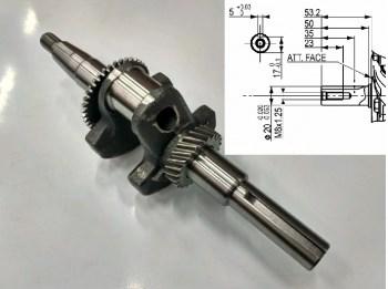 З/Ч Коленвал 168F (цилиндр 20*50мм) (FM-SP1022)