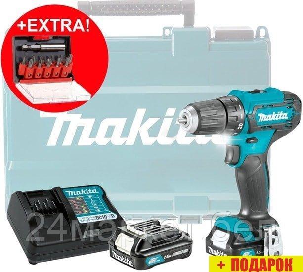 Дрель-шуруповерт Makita DF333DYX14 (с 2-мя АКБ, кейс +набор оснастки) - фото 2 - id-p224486010