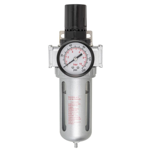 Фильтр-регулятор с индикатором давления для пневмосистем 1/4 (10Мк, 1500 л/мин, 0-10bar,раб. температура - фото 2 - id-p224486814