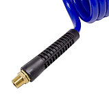 Шланг витой полиуретановый 6.5 х 10мм х 5м с резьбовыми наконечниками 1/4 (для воздуха), фото 3