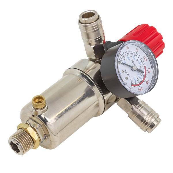 Фильтр-регулятор с индикатором давления для пневмосистем с б/с(10Мк, 800 л/мин, 0-14bar,раб. температура - фото 1 - id-p224487322