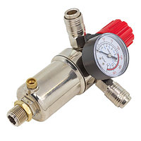 Фильтр-регулятор с индикатором давления для пневмосистем с б/с(10Мк, 800 л/мин, 0-14bar,раб. температура