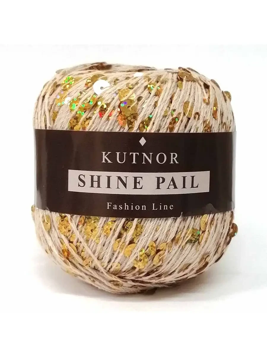 Королевские пайетки Kutnor Shine Pail цвет 150 кремовый с пайетками золото голографик