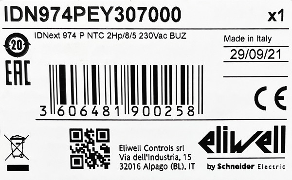 Контроллер Eliwell ID Next 974 / IDNext 974 для холодильного оборудования - фото 2 - id-p224488544