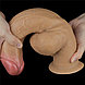 Реалистичный фаллос с высоко посаженной мошонкой Lovetoy Silicone Cock 30 см, фото 10