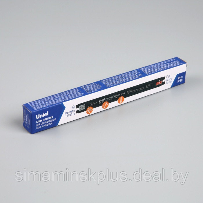 Ультратонкий блок питания для светодиодных лент и модулей Uniel PRO, 24 Вт, 12 В, IP20 - фото 6 - id-p224489326