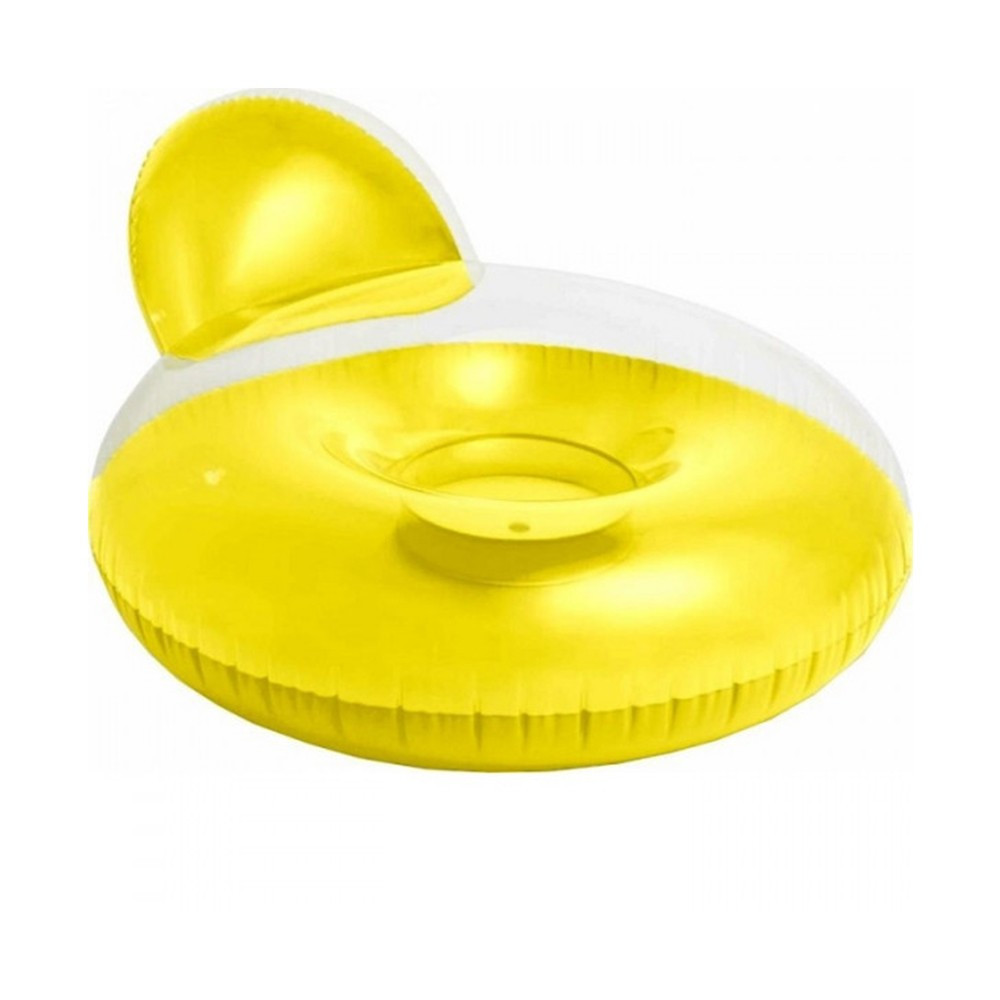 Надувной круг-кресло со спинкой Intex 137x122 см (58889EU) желтый