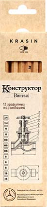 Набор карандашей чернографитных «Конструктор» 12 шт.