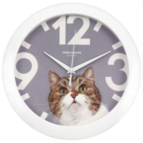 Часы настенные «Тройка» «Кот» - фото 1 - id-p224491425