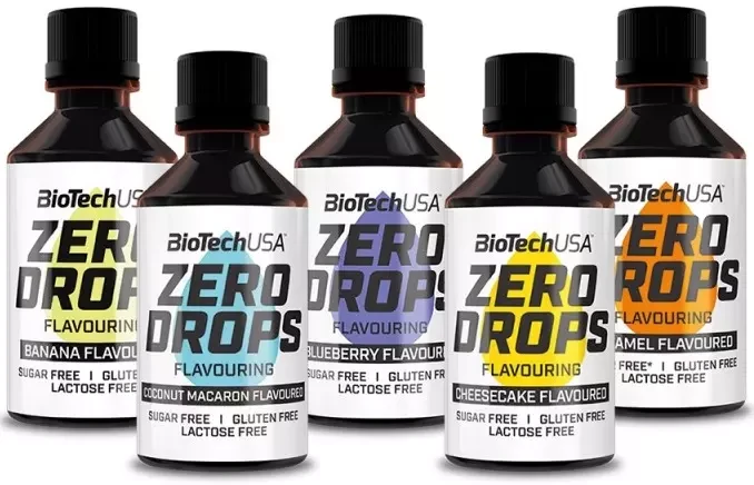 Жидкий ароматизатор Zero Drops BiotechUSA, 50 мл, карамель - фото 1 - id-p224492138