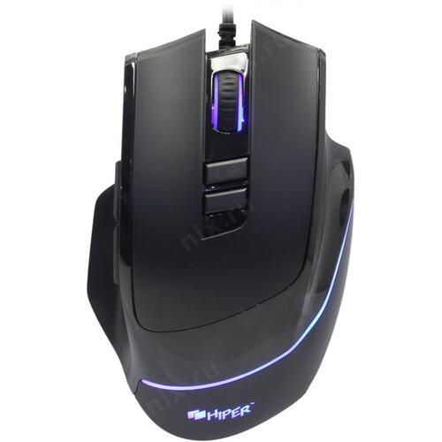 Манипулятор HIPER Gaming Mouse Quantum Q-M1 Black (RTL) USB 15btn+Roll - фото 1 - id-p222447518