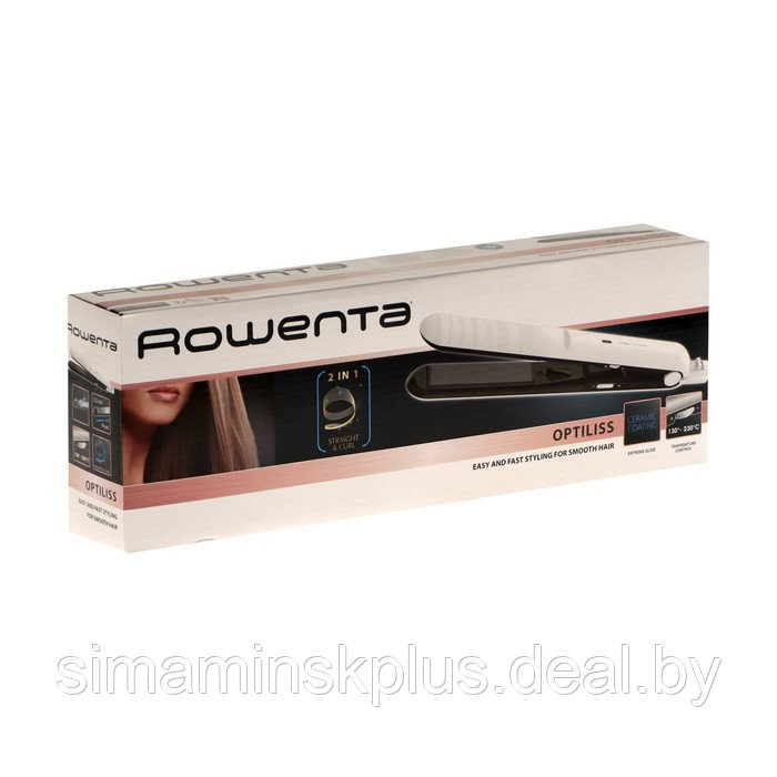 Выпрямитель Rowenta SF3210F0, керамическое покрытие, 130-230°С, белый