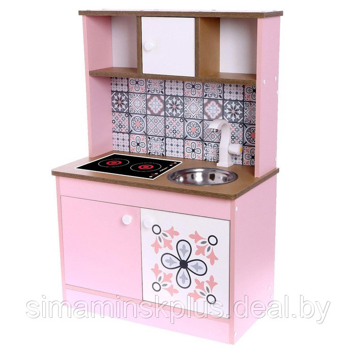 Игровая мебель «Детская кухня «Розовая плитка»