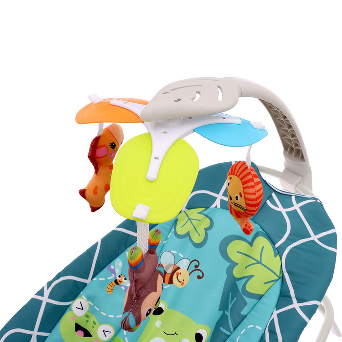 Музыкальная кресло-качалка для новорожденных, цвет бирюзовый - фото 6 - id-p224495577