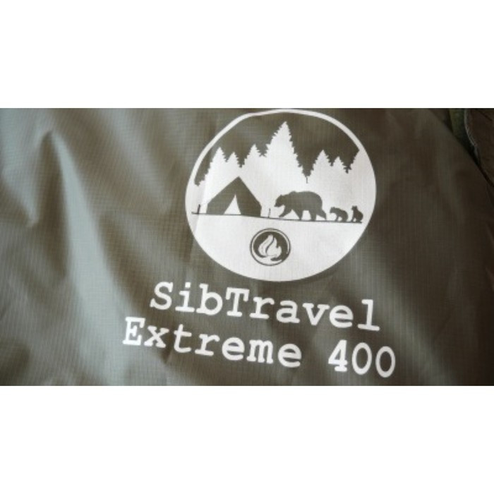 Спальник с капюшоном SibTravel Extreme XL "СИБТЕРМО" 400 г/м2, 245x100, серый - фото 3 - id-p224495888