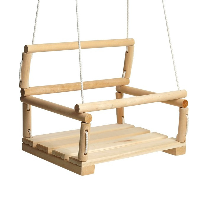 Кресло подвесное деревянное, сиденье 28×28см - фото 3 - id-p224495651