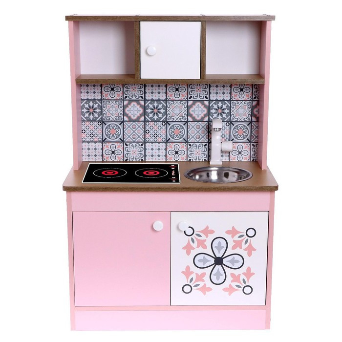 Игровая мебель «Детская кухня «Розовая плитка» - фото 2 - id-p224496526
