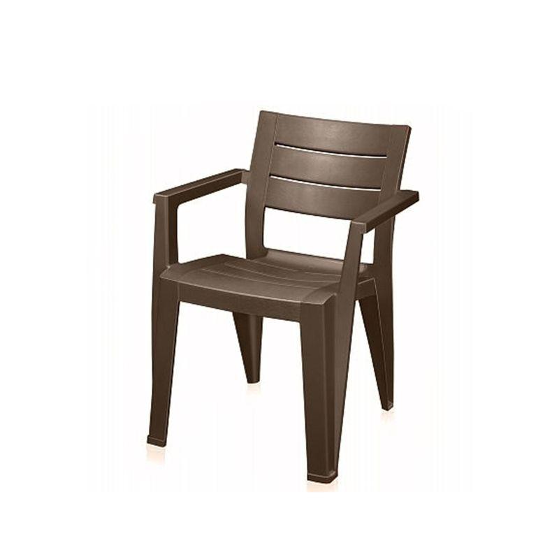 Кресло пластиковое Palermo серо-коричневый - фото 1 - id-p224495106