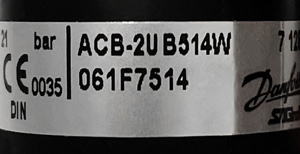 Реле высокого давления ACB-2UB514W (21 / 28 бар 1/4 SAE) Danfoss 061F7514, фото 2