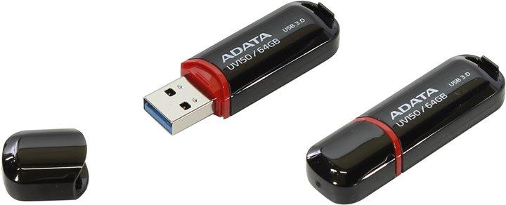 ADATA DashDrive UV150 AUV150-64G-RBK USB3.0 Flash Drive 64Gb - фото 1 - id-p224500139