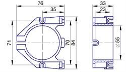 Кронштейн для крепления цилиндрического датчика диаметром 55 мм PS9K-55D-7P - фото 2 - id-p224502995