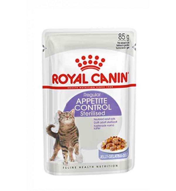Royal Canin STERILISED APPETITE CONTROL влажный корм (кусочки в желе) для взрослых кошек, 85г., (Австрия) - фото 1 - id-p224503530