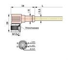 Соединитель с угловой гнездовой четырехконтактной частью разъема М12 С20L2,0.1, фото 2