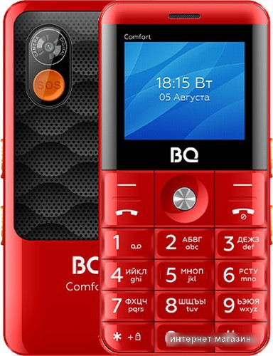 Кнопочный телефон BQ-Mobile BQ-2006 Comfort (красный) - фото 1 - id-p224504027