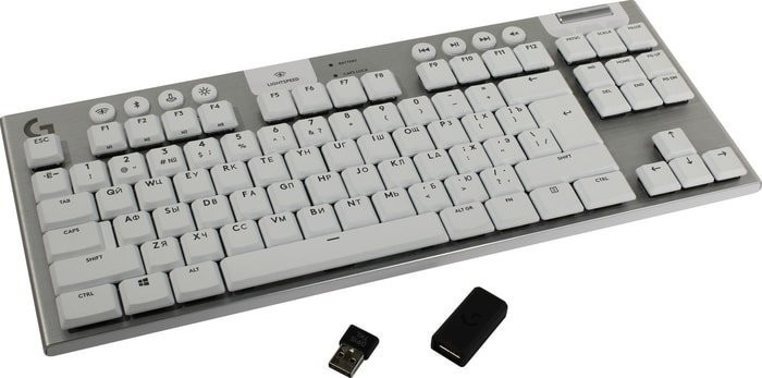 Клавиатура Logitech G915 TKL Lightspeed GL Tactile (серый) - фото 1 - id-p224503791