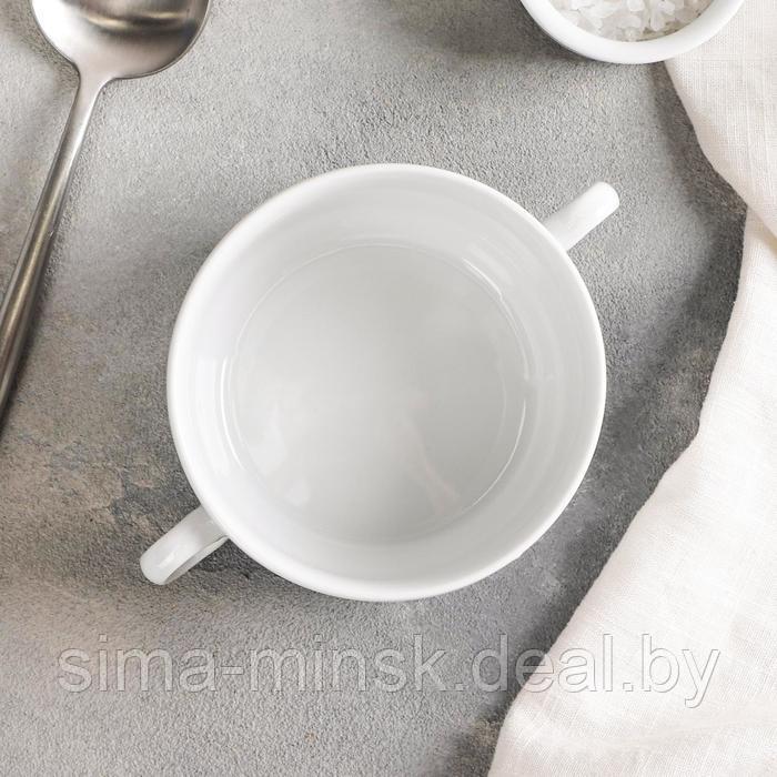 Чашка фарфоровая для бульона «Уют», 300 мл, d=10,6 см, белая - фото 2 - id-p224504320