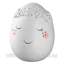 Фигурка "Яйцо Pesaro", 10 см, керамика, белый