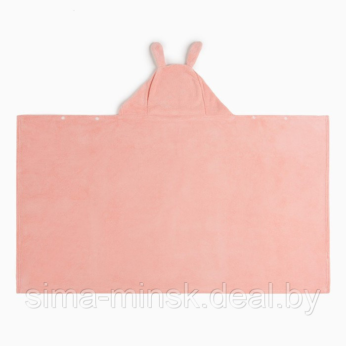 Полотенце с капюшоном Крошка Я, цвет розовый, 67х120 см, 100% п/э, 280 г/м2 - фото 4 - id-p224504543