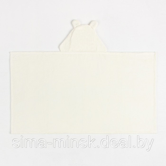 Полотенце с капюшоном Крошка Я, цвет белый, 67х120 см, 100% п/э, 280 г/м2 - фото 4 - id-p224504545