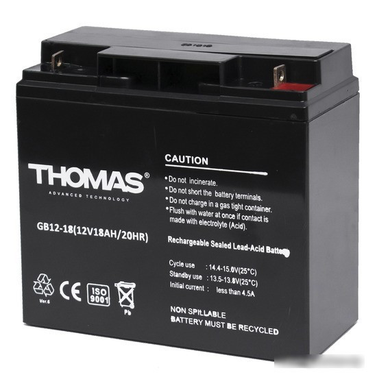 Аккумулятор для ИБП Thomas GB 12-18 Ah - фото 1 - id-p224504930