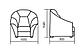 Кресло Маргарита , 105 см, фото 2