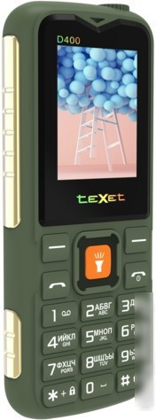 Кнопочный телефон TeXet TM-D400 (зеленый) - фото 3 - id-p224504865